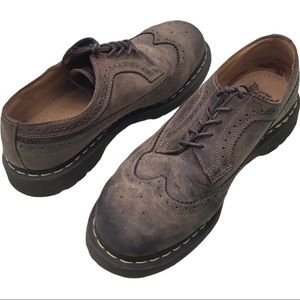 Dr Martens Men’s Casual Wingtip Oxford Shoes, Size 10, Brown, 3989, Good Cond